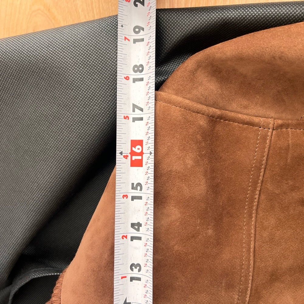 Men's Brown Suede Bomber Jacket - Timeless Casual Bomber NEW - Picture 11 of 11
